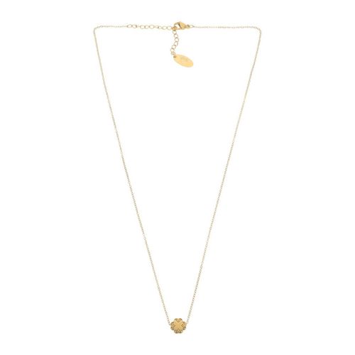 Collar con dije de trebol Nuvi dorado COLN-420 D