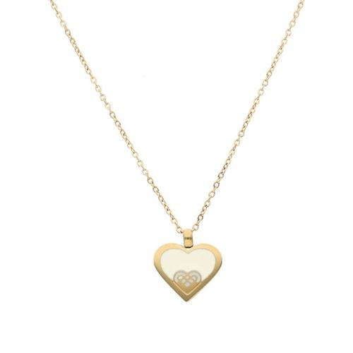 Collar con dije de corazón Nuvi dorado COLN-423 D