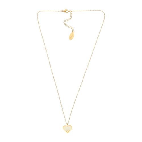 Collar con dije de corazón Nuvi dorado COLN-423 D