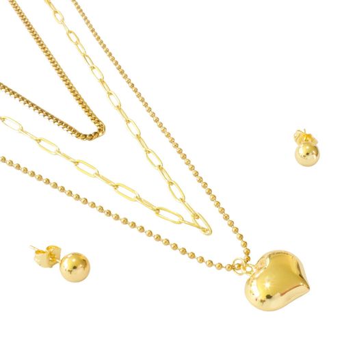 Juego de joyeria Nuvi dorado JUE-1006 D