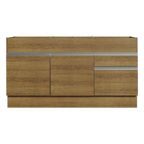 Gabinete bajo para fregadero Madesa 150cm  (sin encimera ni fregadero) marron glamy