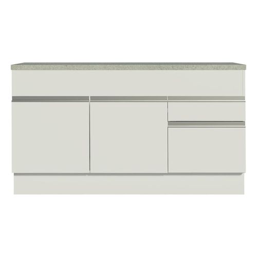 Mueble de cocina Madesa 150cm (con encimera) blanco glamy