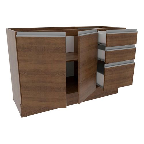 Mueble de cocina para fregadero Madesa 120cm marron glamy