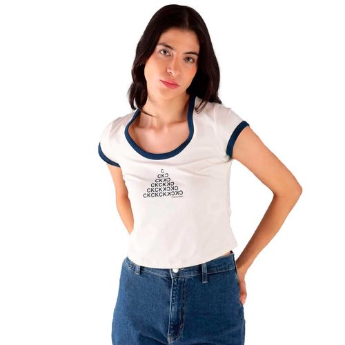 Playera Calvin Klein beige para dama 47C258G