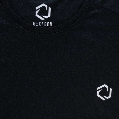 Playera deportiva Hexagon negro para caballero 907