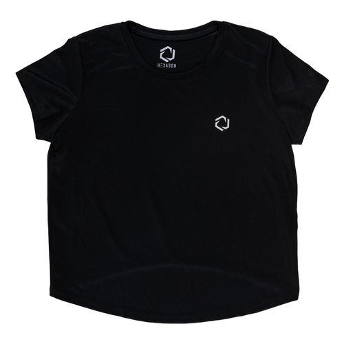 Playera deportiva Hexagon negro para dama 1213