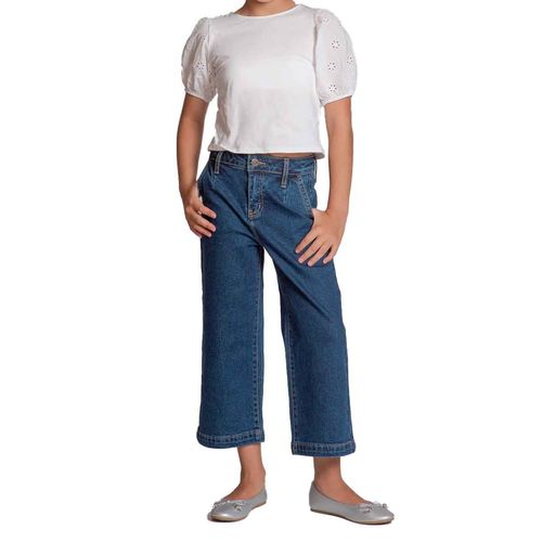 Pantalón de mezclilla Balam azul para niña BLK7150
