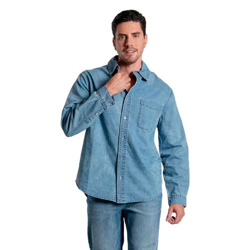 Camisa Balam azul para caballero BBC0227