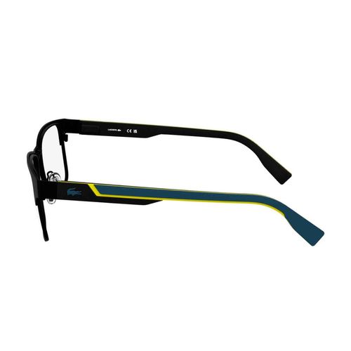 Lentes oftálmicos Lacoste para caballero rectangular negro l2307
