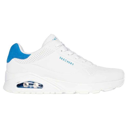 Tenis urbano Skechers blanco para caballero 183004WBL
