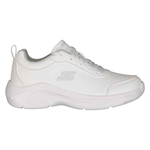 Tenis escolar Skechers blanco para niño 24002LMXWHT