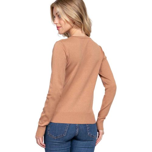 Suéter Active Usa caqui para dama SW13661
