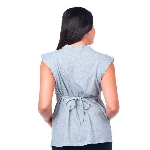 Playera de maternidad Mam Maternity Clothi gris 4124