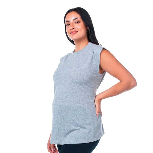 Playera de maternidad Mam Maternity Clothi gris 4124