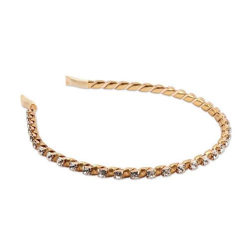 Diadema metálica Scunci para cabello dorado 10284smx