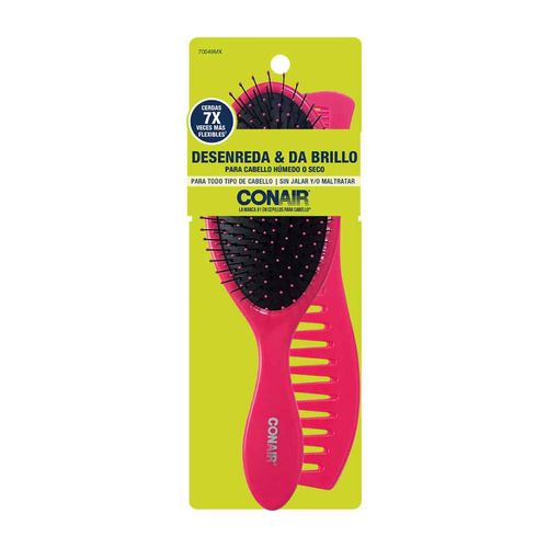 Set de cepillos  Conair para cabello rosa 70049mx