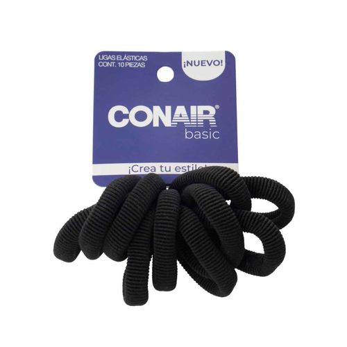Ligas elásticas  Conair 10 piezas negro 80088smx