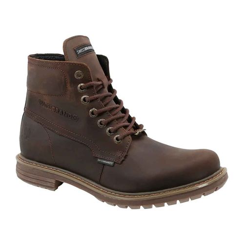 Bota casual Swissbrand café para caballero 361
