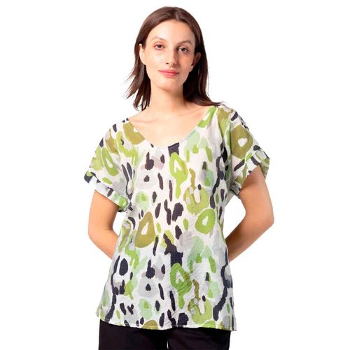 Blusa Stop verde para dama 27932