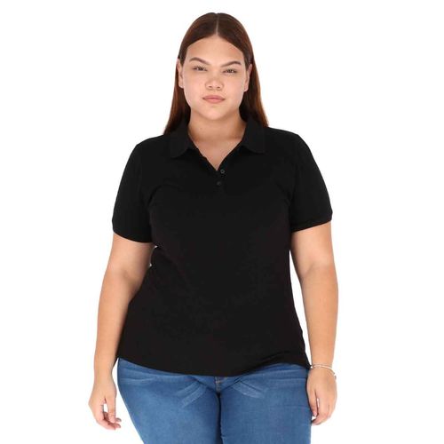 Playera tipo polo Austin negro para dama AC73391