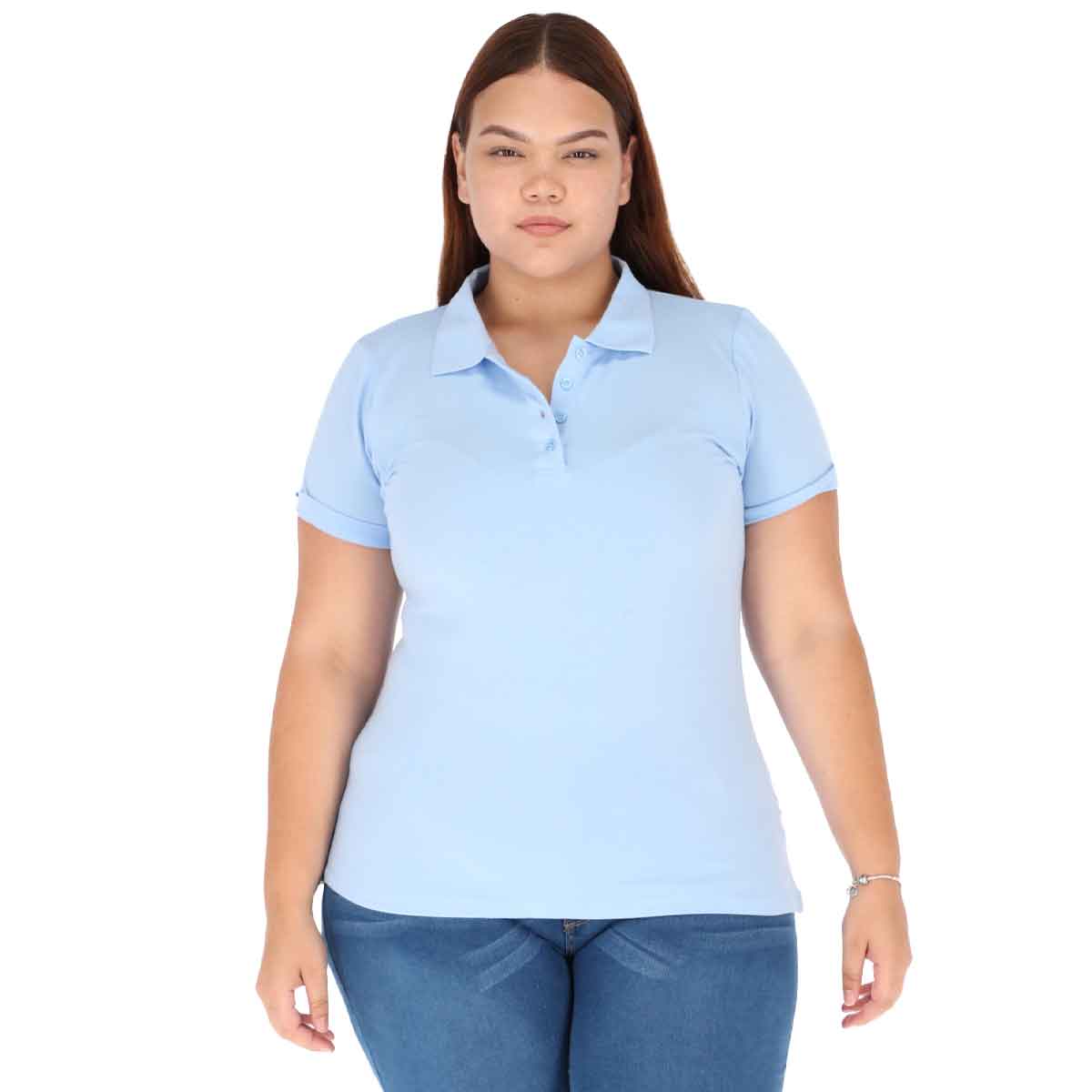 Playera tipo polo Austin azul para dama AC73391 - La Marina Tienda en línea