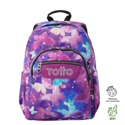 Mochila escolar Totto porta laptop morado ma04eco001-25110-5q6