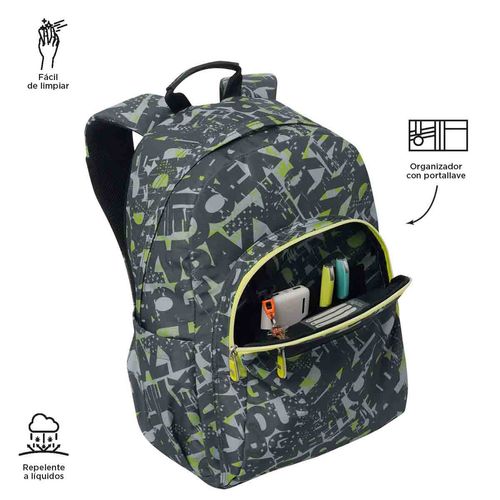 Mochila escolar Totto porta laptop gris ma04eco001-25160-7yj