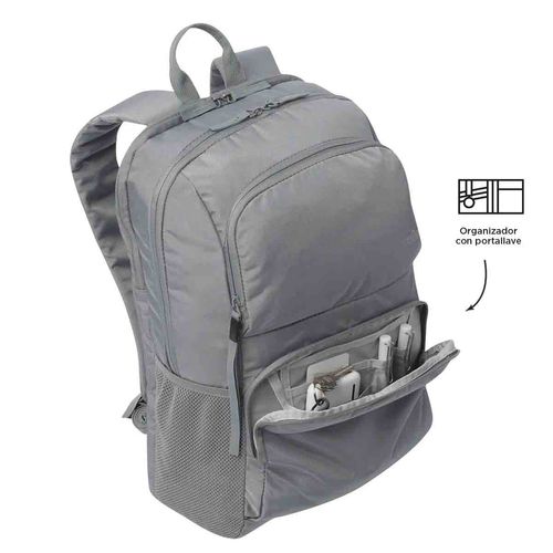Mochila escolar Totto porta laptop gris ma04ind919-25100-g56