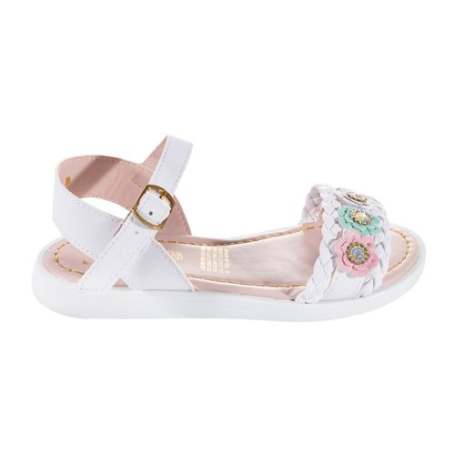 Sandalia casual My Things blanco para joven 7005