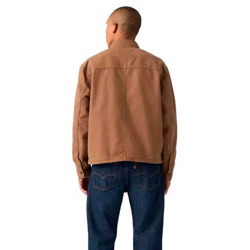 Chamarra de mezclilla Levis café para caballero 002WW-0001