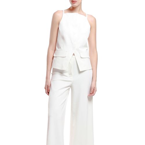 Chaleco Lob blanco para dama DCDE0219