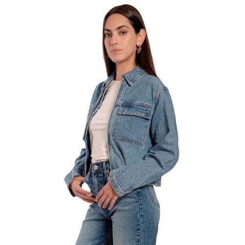 Chamarra de mezclilla Balam azul para dama BL7137