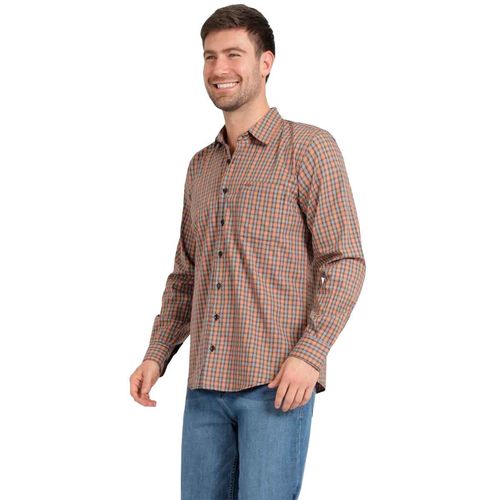 Camisa Lee café para caballero 112374534