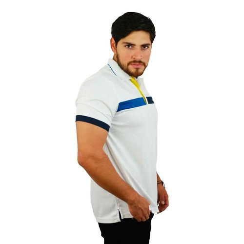 Playera tipo polo Nautica blanco para caballero KR4605-1BW