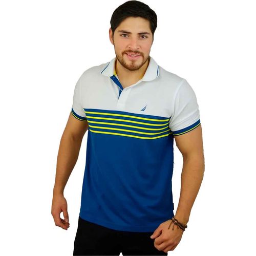 Playera tipo polo Nautica blanco para caballero KR4607-1BW