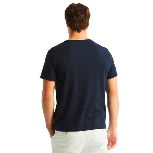 Playera Nautica azul para caballero V48102-4NV