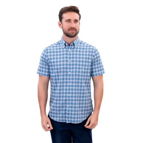 Camisa Nautica azul para caballero WR5521-4T4