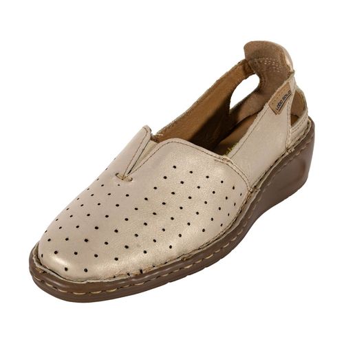 Zapato confort Lobo Solo plateado para dama 4848