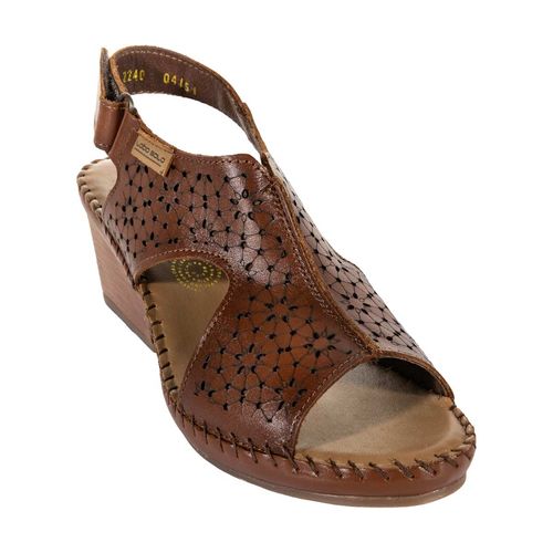 Sandalia confort Lobo Solo café para dama 2240