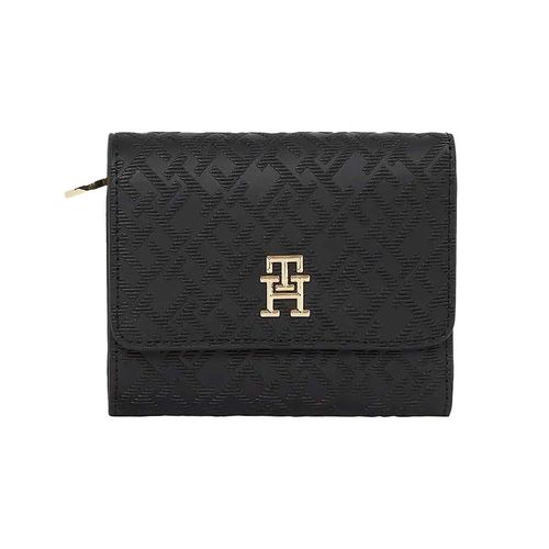 Cartera trifold Tommy Hilfiger para dama negro aw0aw17257