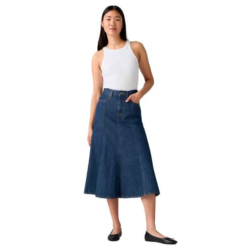 Falda de mezclilla Levis azul para dama A8730-0006
