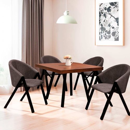 Antecomedor Taosa 4 sillas gris mallory