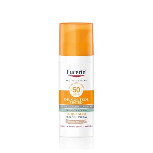 Bloqueador solar facial Eucerin oil control tinted BDF-SOLD0024