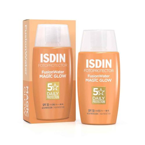 Bloqueador solar facial Isdin fusion water magic glow ISD-SOLD0042