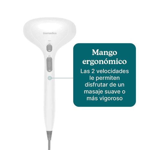 Masajeador de mano Homedics con accesorios blanco hhp-285hj-wt