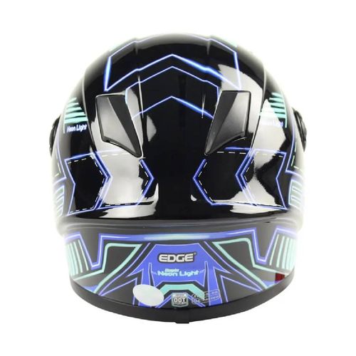 Casco integral Edge mediano azul neon