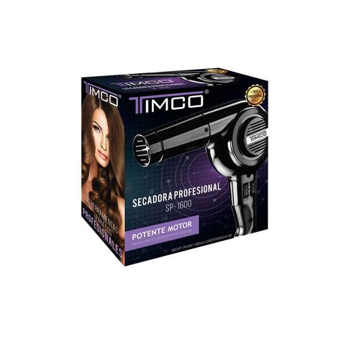 Secadora para cabello Timco estilo retro negro sp-1600
