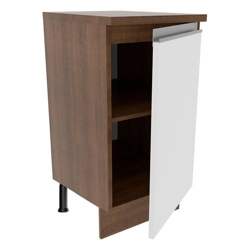 Gabinete bajo Madesa 40cm marron blanco glamy