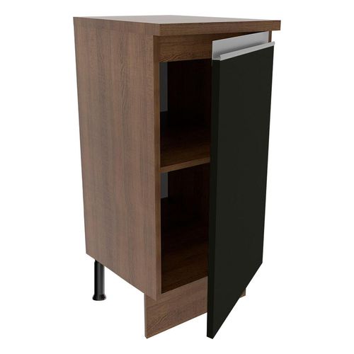 Gabinete bajo Madesa 35cm marron negro glamy