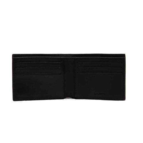 Cartera casual Lacoste para caballero negro nh1115fg